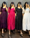 Tew Kf-P2 Cotton Fancy Midi Lair Dress Suppliers In India